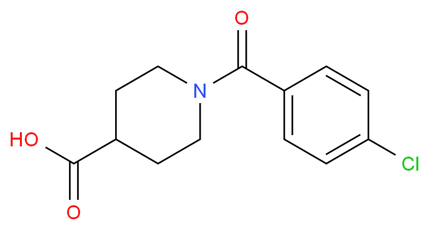 1-(4-Chlorobenzoyl)-4-piperidinecarboxylic acid_Molecular_structure_CAS_379724-54-6)