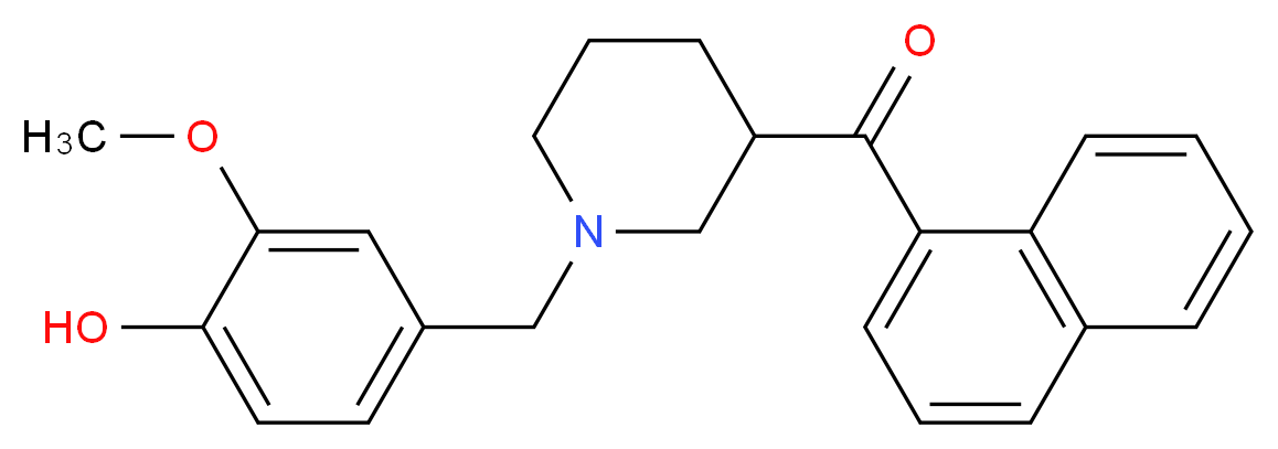 [1-(4-hydroxy-3-methoxybenzyl)-3-piperidinyl](1-naphthyl)methanone_Molecular_structure_CAS_)