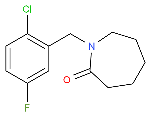 1-(2-chloro-5-fluorobenzyl)azepan-2-one_Molecular_structure_CAS_)