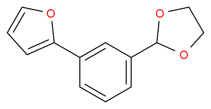 2-[3-(Fur-2-yl)phenyl]-1,3-dioxolane_Molecular_structure_CAS_)