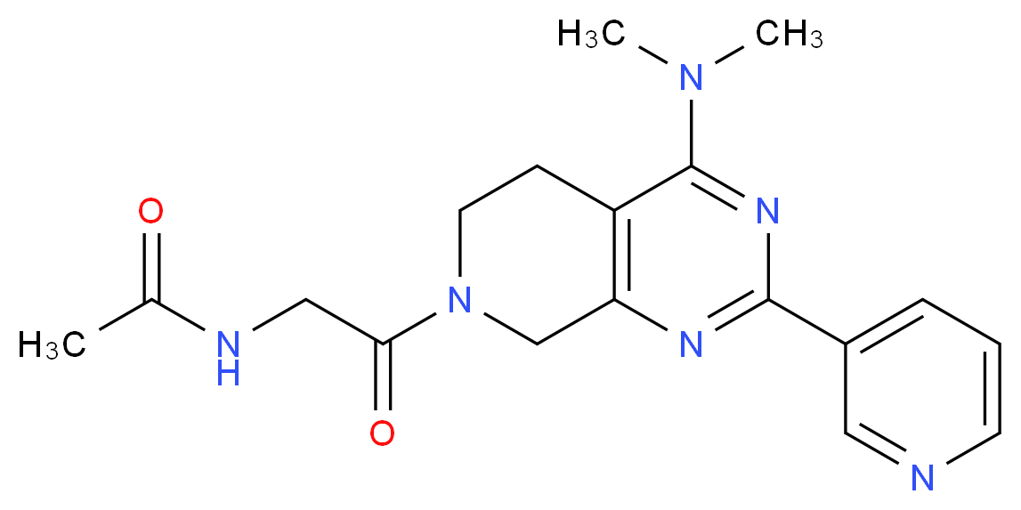 N-{2-[4-(dimethylamino)-2-pyridin-3-yl-5,8-dihydropyrido[3,4-d]pyrimidin-7(6H)-yl]-2-oxoethyl}acetamide_Molecular_structure_CAS_)