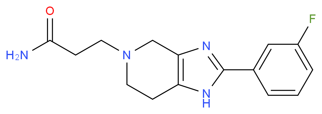 3-[2-(3-fluorophenyl)-1,4,6,7-tetrahydro-5H-imidazo[4,5-c]pyridin-5-yl]propanamide_Molecular_structure_CAS_)