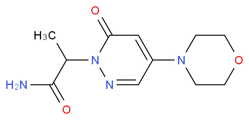 2-[4-(4-morpholinyl)-6-oxo-1(6H)-pyridazinyl]propanamide_Molecular_structure_CAS_)