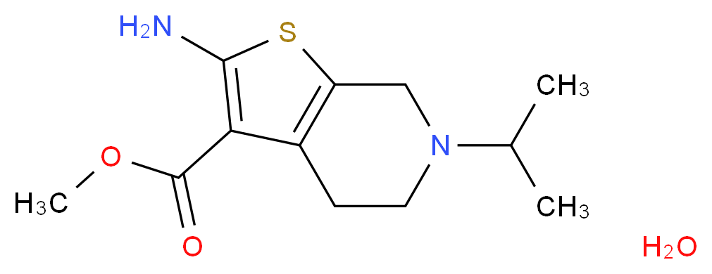 Methyl 2-amino-6-isopropyl-4,5,6,7-tetrahydro-thieno[2,3-c]pyridine-3-carboxylate hydrate_Molecular_structure_CAS_)