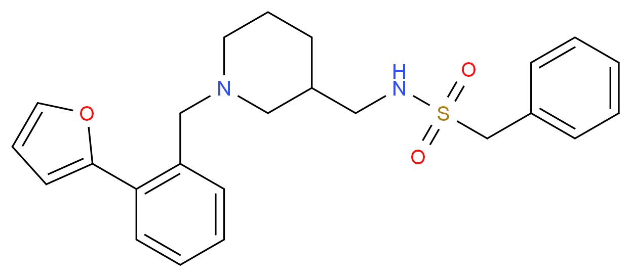 N-({1-[2-(2-furyl)benzyl]-3-piperidinyl}methyl)-1-phenylmethanesulfonamide_Molecular_structure_CAS_)