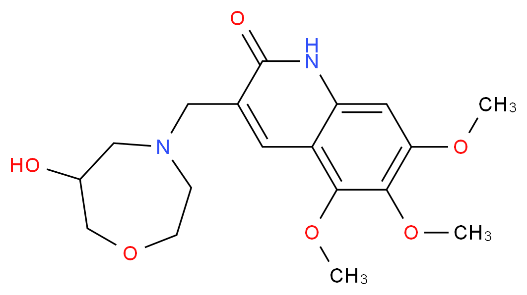 3-[(6-hydroxy-1,4-oxazepan-4-yl)methyl]-5,6,7-trimethoxyquinolin-2(1H)-one_Molecular_structure_CAS_)