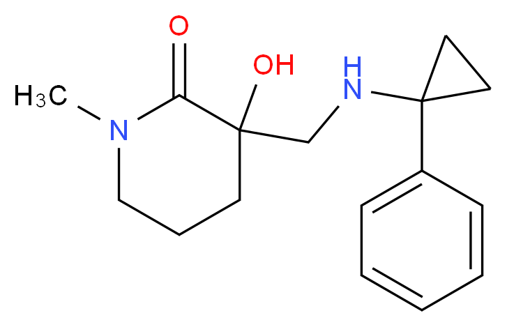 3-hydroxy-1-methyl-3-{[(1-phenylcyclopropyl)amino]methyl}-2-piperidinone_Molecular_structure_CAS_)