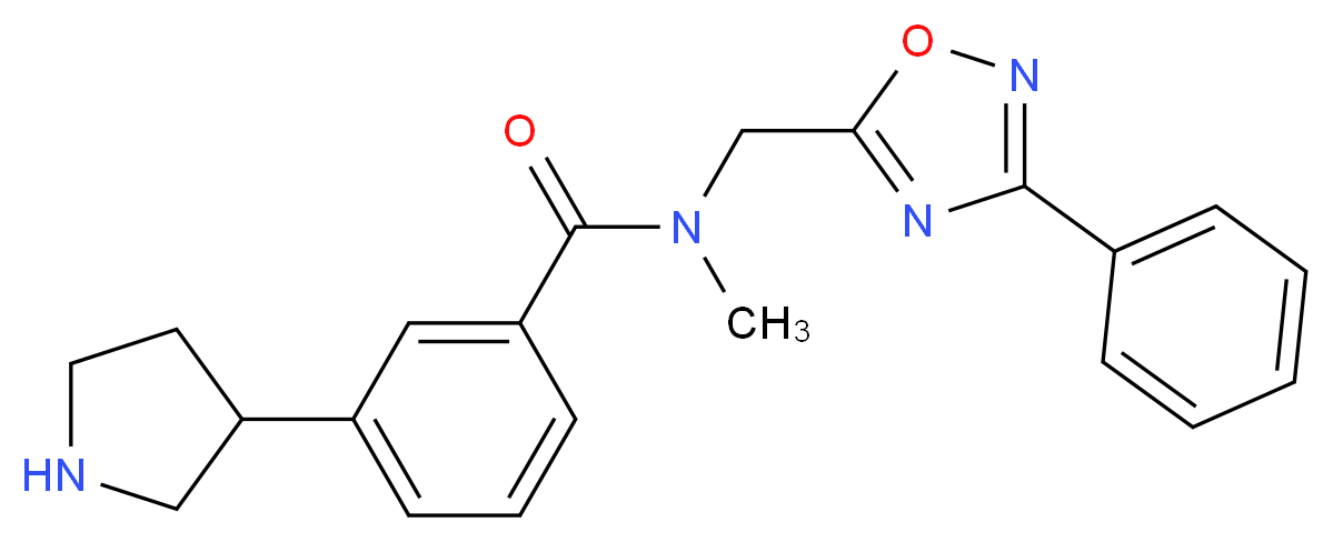 N-methyl-N-[(3-phenyl-1,2,4-oxadiazol-5-yl)methyl]-3-(3-pyrrolidinyl)benzamide_Molecular_structure_CAS_)