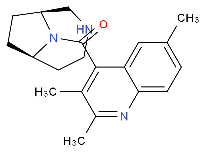 4-[(1S*,6R*)-3,9-diazabicyclo[4.2.1]non-9-ylcarbonyl]-2,3,6-trimethylquinoline_Molecular_structure_CAS_)