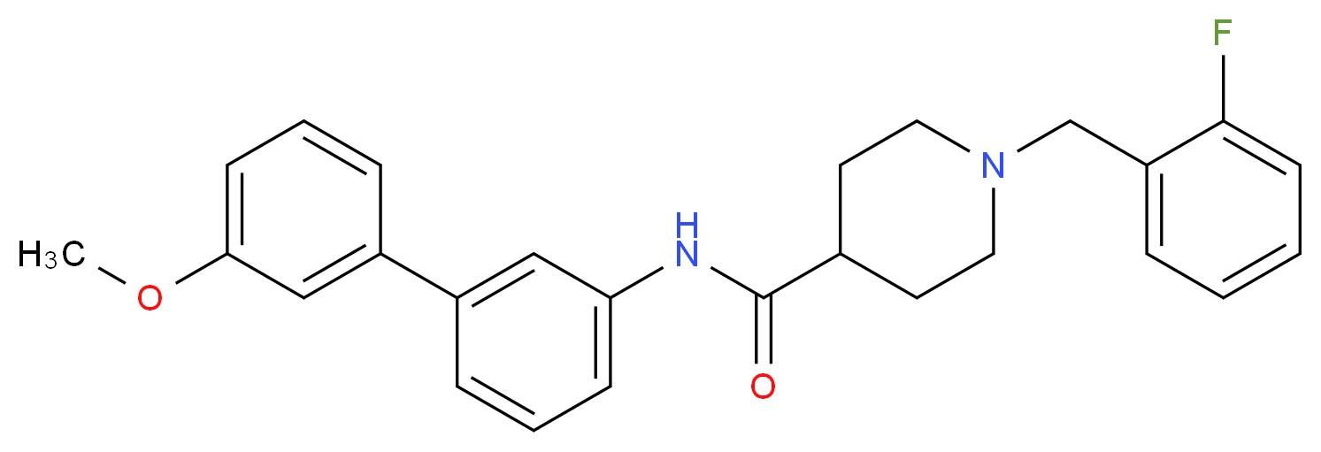 1-(2-fluorobenzyl)-N-(3'-methoxy-3-biphenylyl)-4-piperidinecarboxamide_Molecular_structure_CAS_)