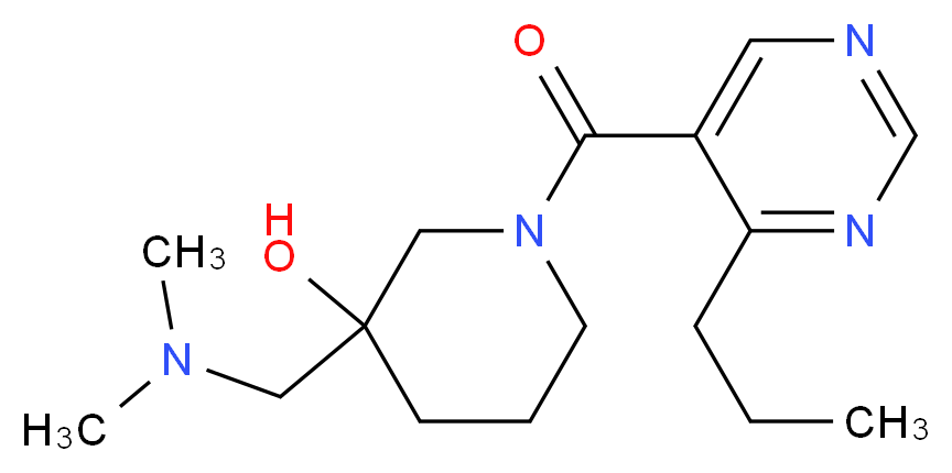 3-[(dimethylamino)methyl]-1-[(4-propyl-5-pyrimidinyl)carbonyl]-3-piperidinol_Molecular_structure_CAS_)