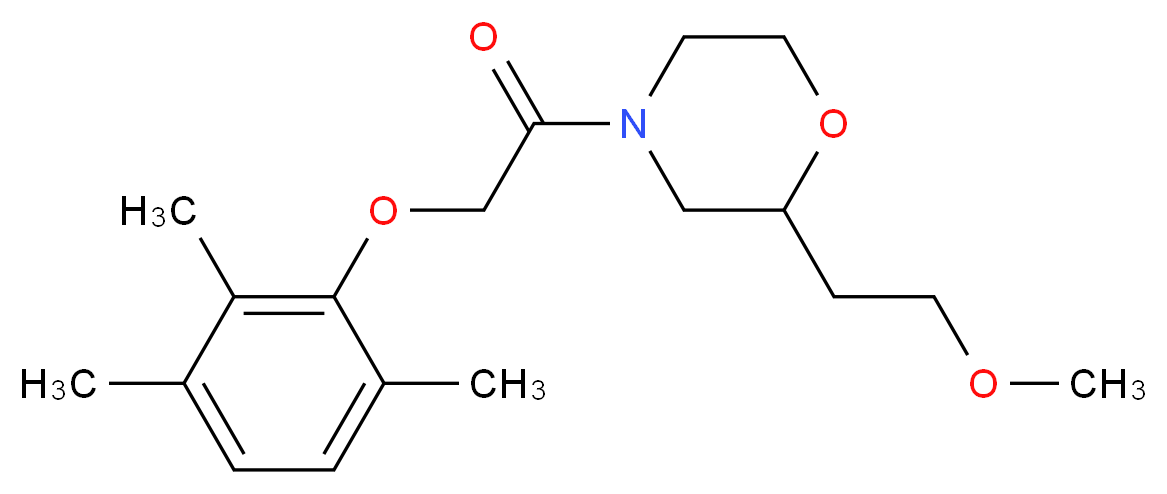 2-(2-methoxyethyl)-4-[(2,3,6-trimethylphenoxy)acetyl]morpholine_Molecular_structure_CAS_)