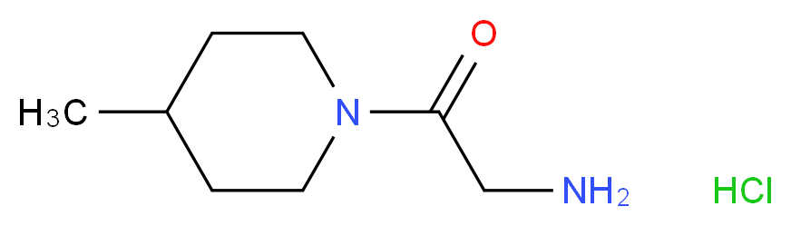 2-Amino-1-(4-methyl-1-piperidinyl)-1-ethanone hydrochloride_Molecular_structure_CAS_)