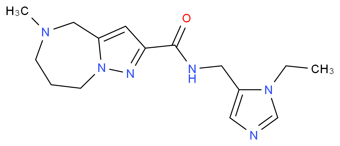 N-[(1-ethyl-1H-imidazol-5-yl)methyl]-5-methyl-5,6,7,8-tetrahydro-4H-pyrazolo[1,5-a][1,4]diazepine-2-carboxamide_Molecular_structure_CAS_)