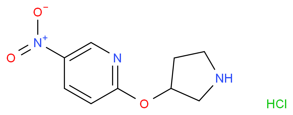 5-Nitro-2-pyridinyl 3-pyrrolidinyl ether hydrochloride_Molecular_structure_CAS_)