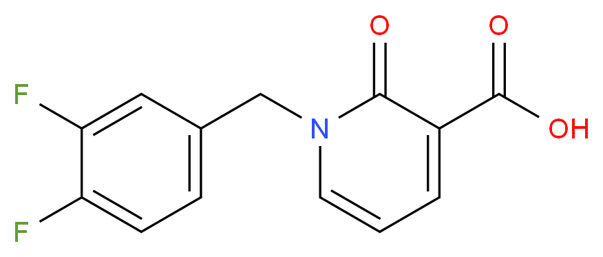 1-(3,4-Difluorobenzyl)-2-oxo-1,2-dihydropyridine-3-carboxylic acid_Molecular_structure_CAS_1001413-01-9)