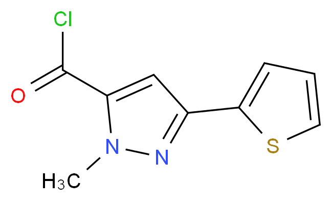 1-Methyl-3-thien-2-yl-1H-pyrazole-5-carbonyl chloride 97%_Molecular_structure_CAS_876316-45-9)