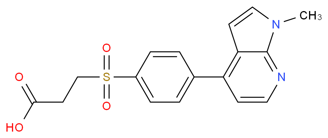 3-{[4-(1-methyl-1H-pyrrolo[2,3-b]pyridin-4-yl)phenyl]sulfonyl}propanoic acid_Molecular_structure_CAS_)
