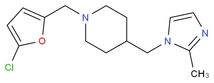 1-[(5-chloro-2-furyl)methyl]-4-[(2-methyl-1H-imidazol-1-yl)methyl]piperidine_Molecular_structure_CAS_)