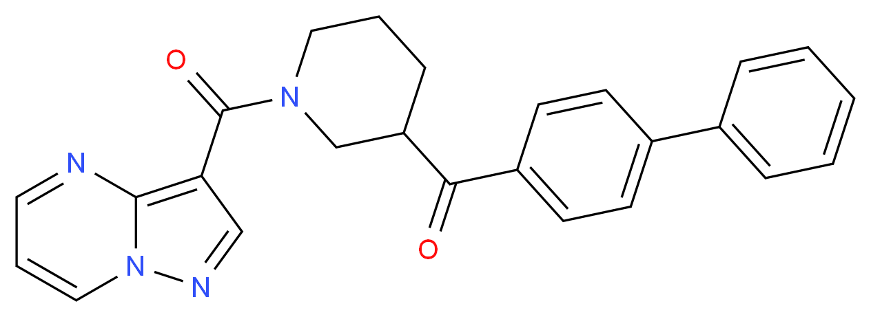 4-biphenylyl[1-(pyrazolo[1,5-a]pyrimidin-3-ylcarbonyl)-3-piperidinyl]methanone_Molecular_structure_CAS_)