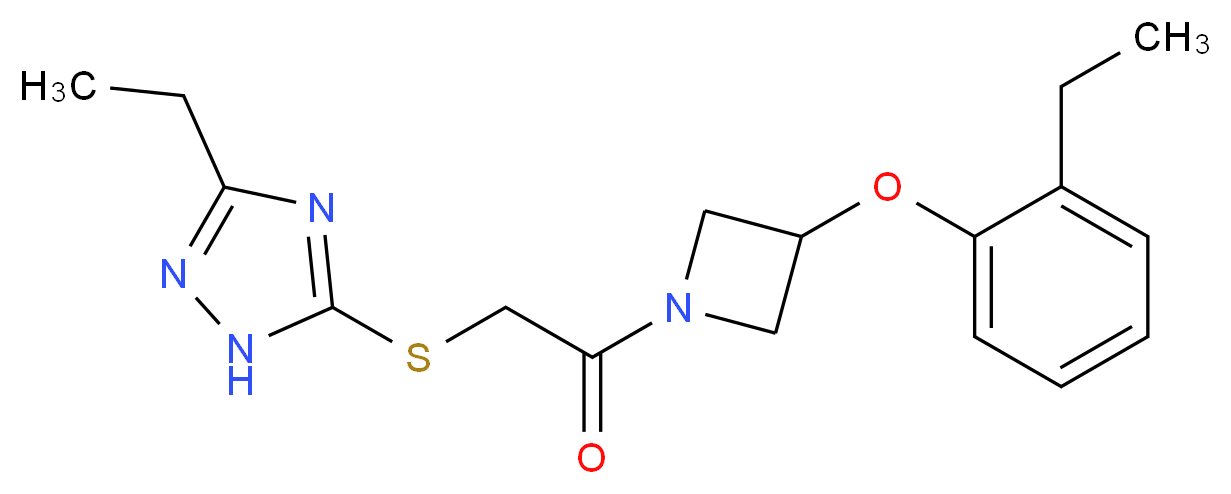 3-ethyl-5-({2-[3-(2-ethylphenoxy)-1-azetidinyl]-2-oxoethyl}thio)-1H-1,2,4-triazole_Molecular_structure_CAS_)