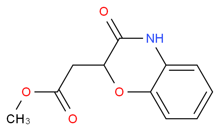 methyl 2-(3-oxo-3,4-dihydro-2H-benzo[b][1,4]oxazin-2-yl)acetate_Molecular_structure_CAS_)
