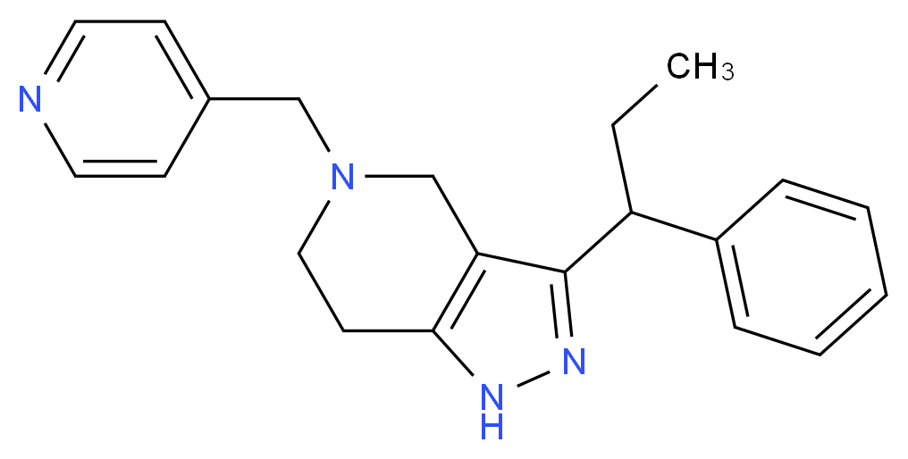 3-(1-phenylpropyl)-5-(4-pyridinylmethyl)-4,5,6,7-tetrahydro-1H-pyrazolo[4,3-c]pyridine_Molecular_structure_CAS_)