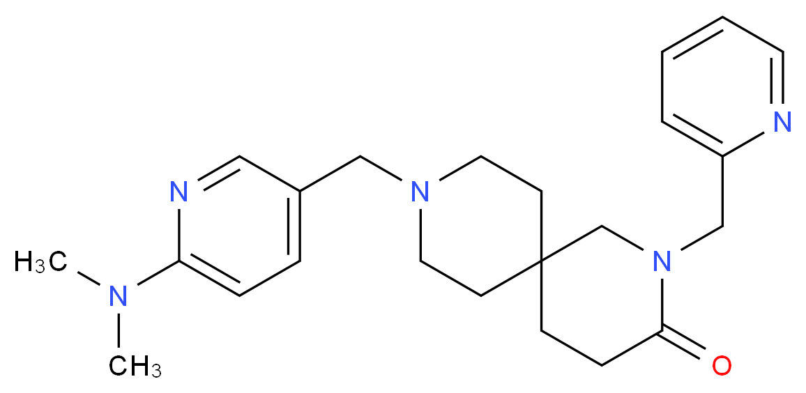 9-{[6-(dimethylamino)pyridin-3-yl]methyl}-2-(pyridin-2-ylmethyl)-2,9-diazaspiro[5.5]undecan-3-one_Molecular_structure_CAS_)