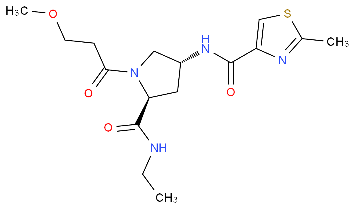 (4R)-N-ethyl-1-(3-methoxypropanoyl)-4-{[(2-methyl-1,3-thiazol-4-yl)carbonyl]amino}-L-prolinamide_Molecular_structure_CAS_)