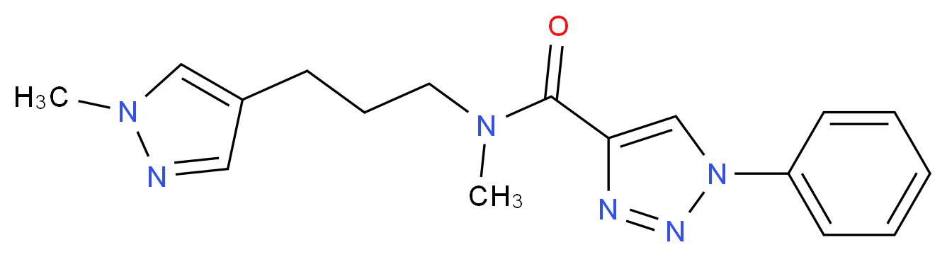 N-methyl-N-[3-(1-methyl-1H-pyrazol-4-yl)propyl]-1-phenyl-1H-1,2,3-triazole-4-carboxamide_Molecular_structure_CAS_)