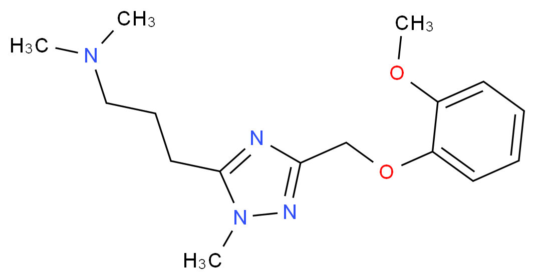 (3-{3-[(2-methoxyphenoxy)methyl]-1-methyl-1H-1,2,4-triazol-5-yl}propyl)dimethylamine_Molecular_structure_CAS_)