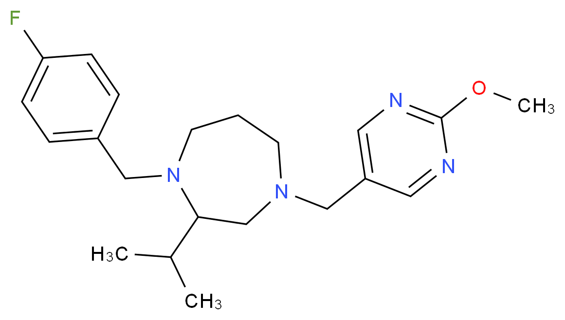 1-(4-fluorobenzyl)-2-isopropyl-4-[(2-methoxy-5-pyrimidinyl)methyl]-1,4-diazepane_Molecular_structure_CAS_)