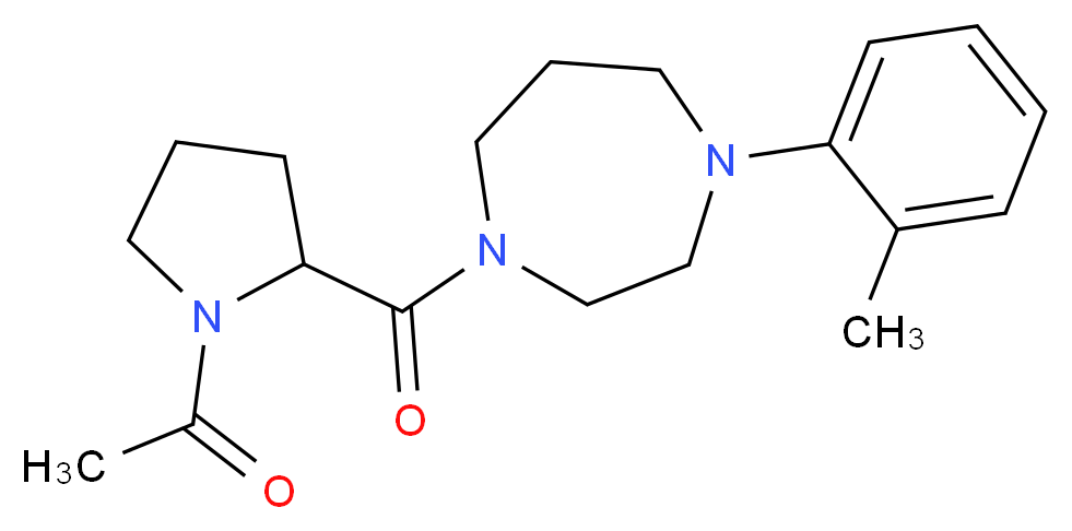 1-(1-acetylprolyl)-4-(2-methylphenyl)-1,4-diazepane_Molecular_structure_CAS_)