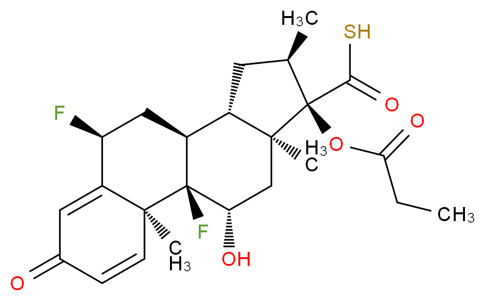 6α,9α-Difluoro-11β-hydroxy-16α-methyl-3-oxo-17α-(propionyloxy)-androsta-1,4-diene-17β-carbothioic Acid_Molecular_structure_CAS_80474-45-9)