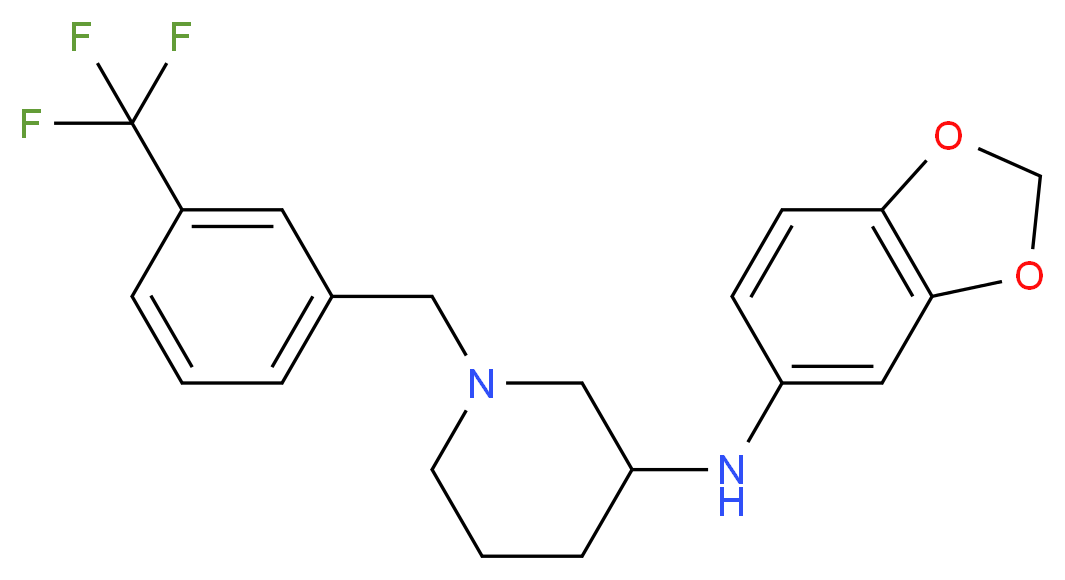 N-1,3-benzodioxol-5-yl-1-[3-(trifluoromethyl)benzyl]-3-piperidinamine_Molecular_structure_CAS_)