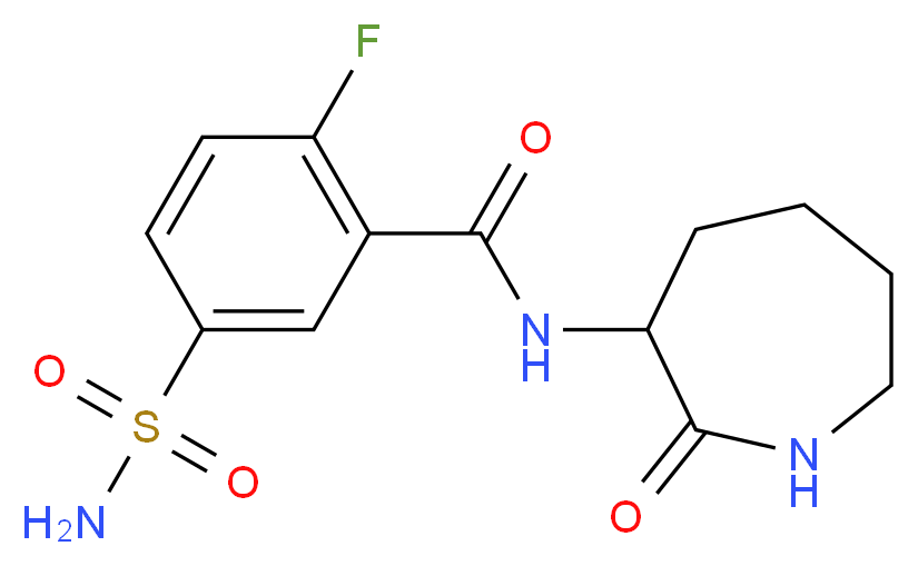 5-(aminosulfonyl)-2-fluoro-N-(2-oxo-3-azepanyl)benzamide_Molecular_structure_CAS_)