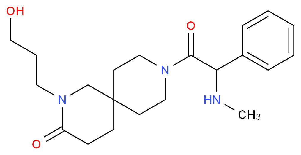 2-(3-hydroxypropyl)-9-[(methylamino)(phenyl)acetyl]-2,9-diazaspiro[5.5]undecan-3-one_Molecular_structure_CAS_)