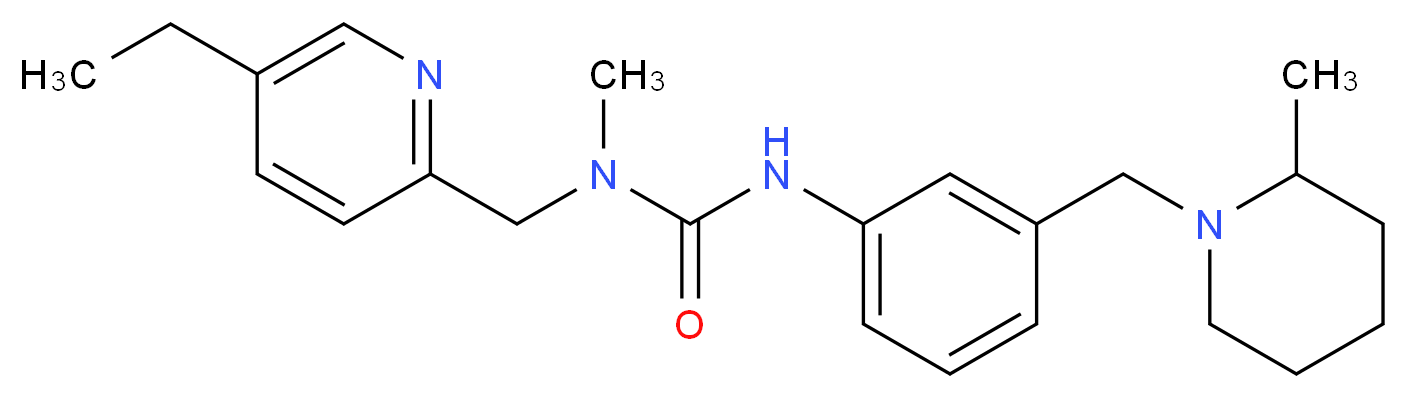 N-[(5-ethylpyridin-2-yl)methyl]-N-methyl-N'-{3-[(2-methylpiperidin-1-yl)methyl]phenyl}urea_Molecular_structure_CAS_)