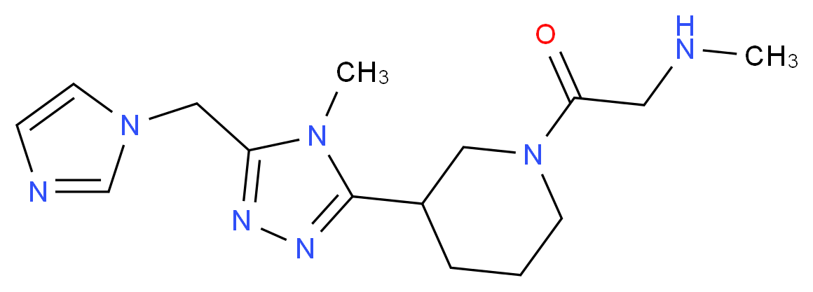 (2-{3-[5-(1H-imidazol-1-ylmethyl)-4-methyl-4H-1,2,4-triazol-3-yl]piperidin-1-yl}-2-oxoethyl)methylamine_Molecular_structure_CAS_)