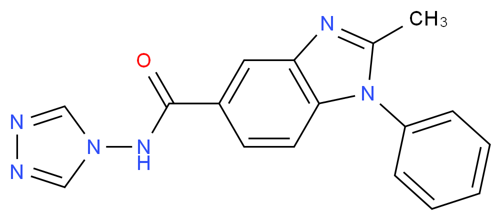 2-methyl-1-phenyl-N-4H-1,2,4-triazol-4-yl-1H-benzimidazole-5-carboxamide_Molecular_structure_CAS_)
