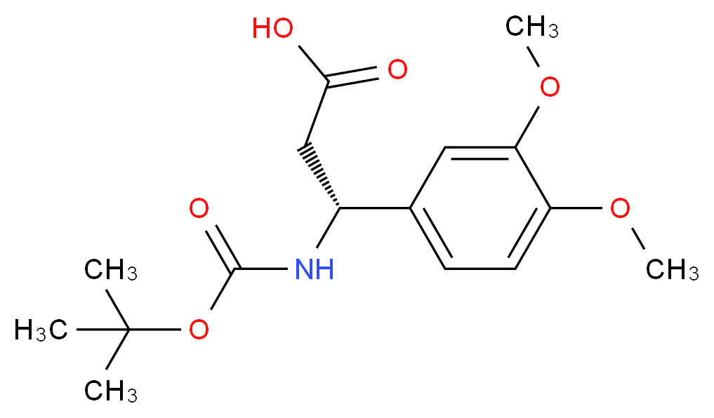 BOC-(R)-3-AMINO-3-(3,4-DIMETHOXY-PHENYL)-PROPIONIC ACID_Molecular_structure_CAS_500788-93-2)
