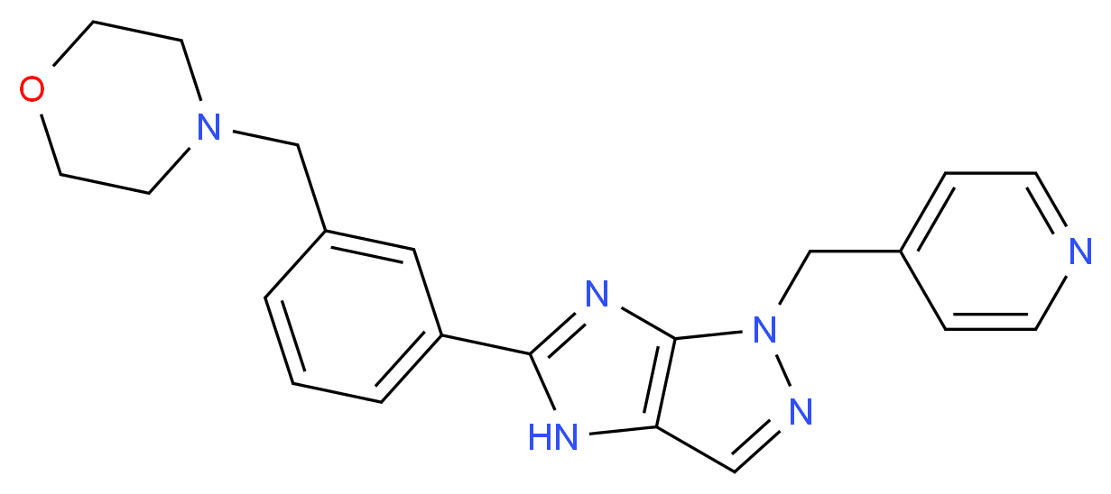 5-[3-(4-morpholinylmethyl)phenyl]-1-(4-pyridinylmethyl)-1,4-dihydroimidazo[4,5-c]pyrazole_Molecular_structure_CAS_)