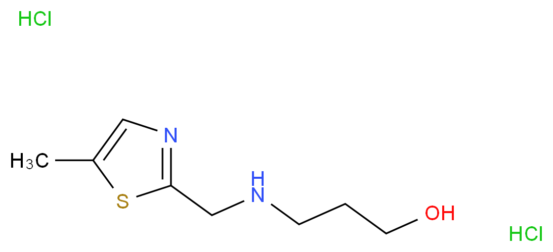 3-{[(5-Methyl-1,3-thiazol-2-yl)methyl]-amino}propan-1-ol dihydrochloride_Molecular_structure_CAS_)