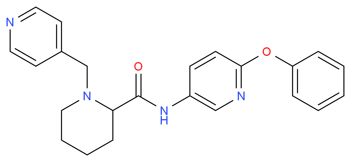N-(6-phenoxy-3-pyridinyl)-1-(4-pyridinylmethyl)-2-piperidinecarboxamide_Molecular_structure_CAS_)