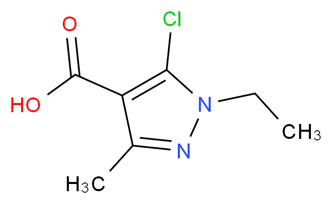 5-chloro-1-ethyl-3-methyl-1H-pyrazole-4-carboxylic acid_Molecular_structure_CAS_)