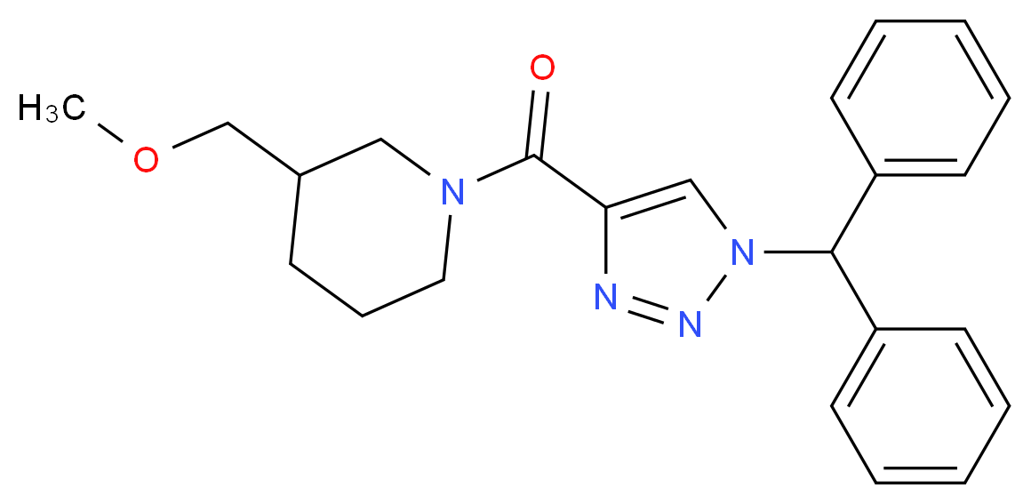 1-{[1-(diphenylmethyl)-1H-1,2,3-triazol-4-yl]carbonyl}-3-(methoxymethyl)piperidine_Molecular_structure_CAS_)