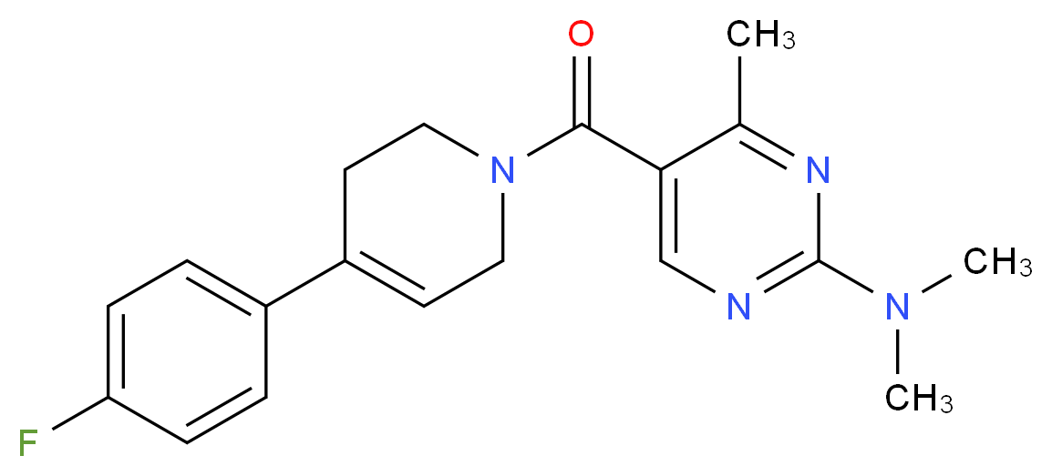 5-{[4-(4-fluorophenyl)-3,6-dihydropyridin-1(2H)-yl]carbonyl}-N,N,4-trimethylpyrimidin-2-amine_Molecular_structure_CAS_)