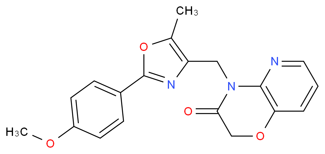 4-{[2-(4-methoxyphenyl)-5-methyl-1,3-oxazol-4-yl]methyl}-2H-pyrido[3,2-b][1,4]oxazin-3(4H)-one_Molecular_structure_CAS_)