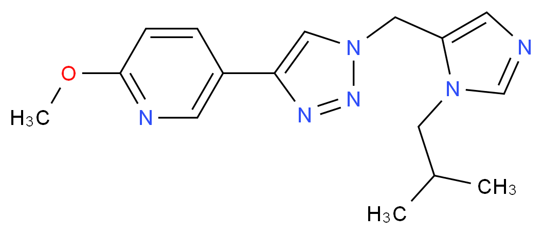 5-{1-[(1-isobutyl-1H-imidazol-5-yl)methyl]-1H-1,2,3-triazol-4-yl}-2-methoxypyridine_Molecular_structure_CAS_)
