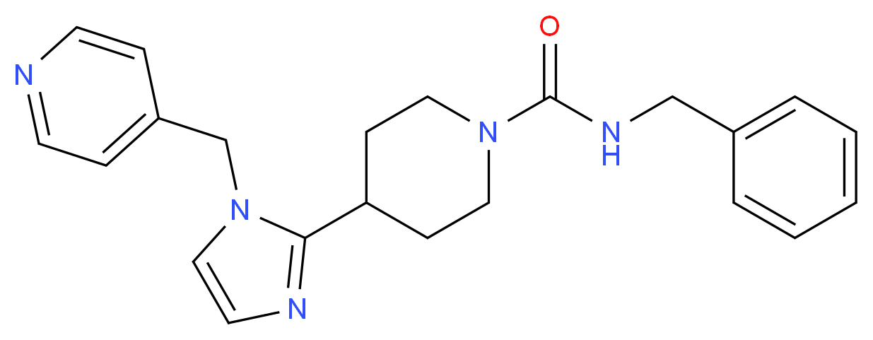 N-benzyl-4-[1-(pyridin-4-ylmethyl)-1H-imidazol-2-yl]piperidine-1-carboxamide_Molecular_structure_CAS_)